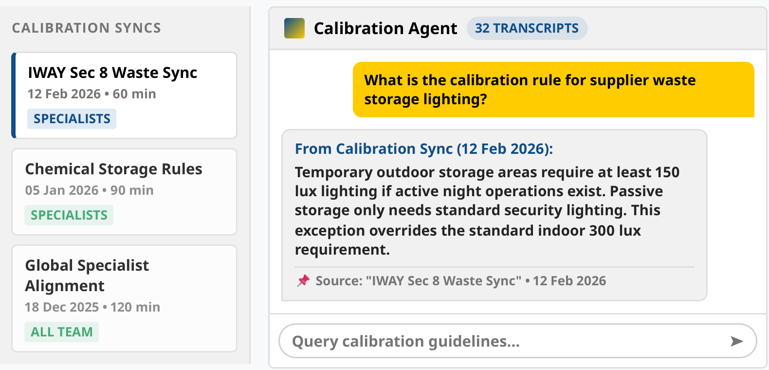 Calibration Agent