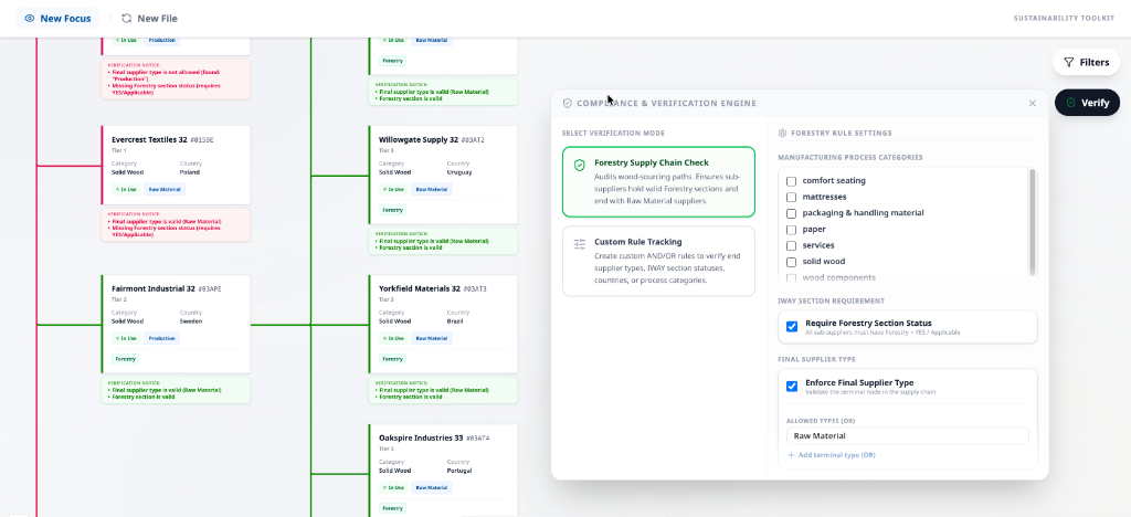 Sub-Supplier Mapping Tool Preview